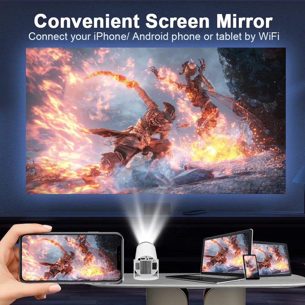 Android 11Projector | 1280*720P 4K Ultra HD Projector