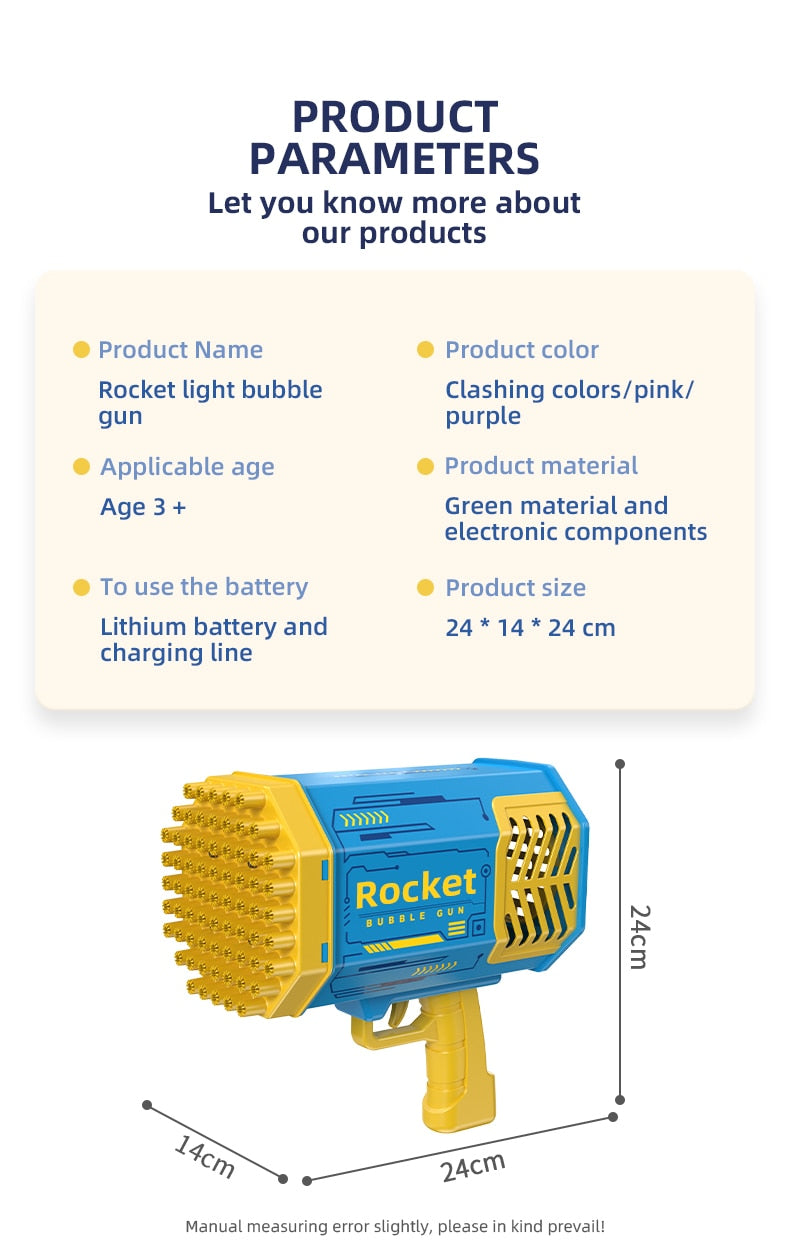 Blast Off with Bubble Fun: Rocket 69 Bubble Gun