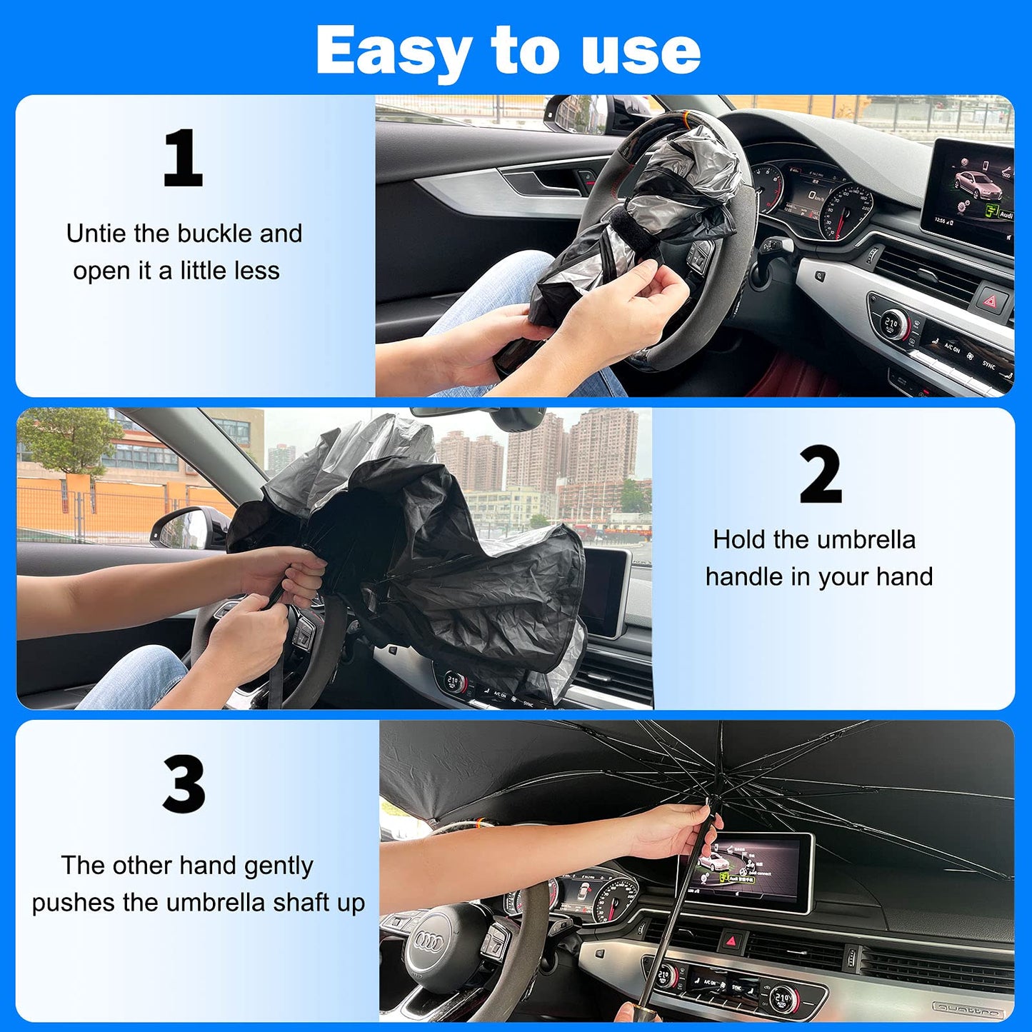 Car Sun Shade - Car Windshield Umbrella