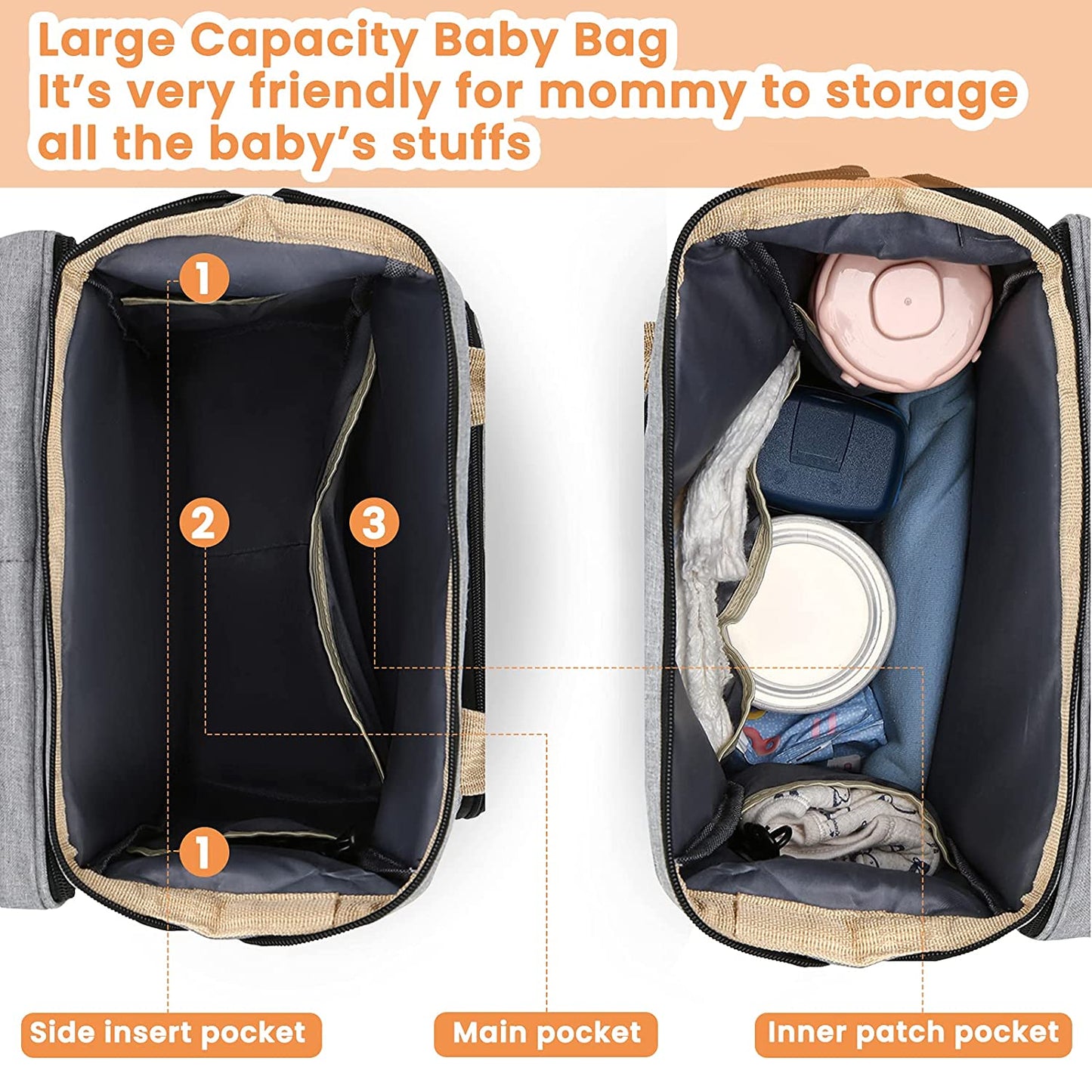 All-in-One Baby Travel Solution - Changing Bag with Crib & Waterproof Pad