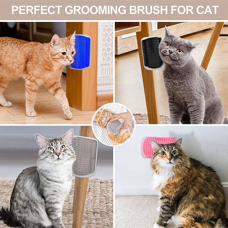 Cat Wall Corner Comb Brush Rubs