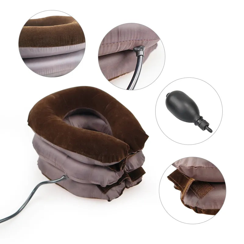 Pillow-Soft Neck Relief | Inflatable Neck Stretcher
