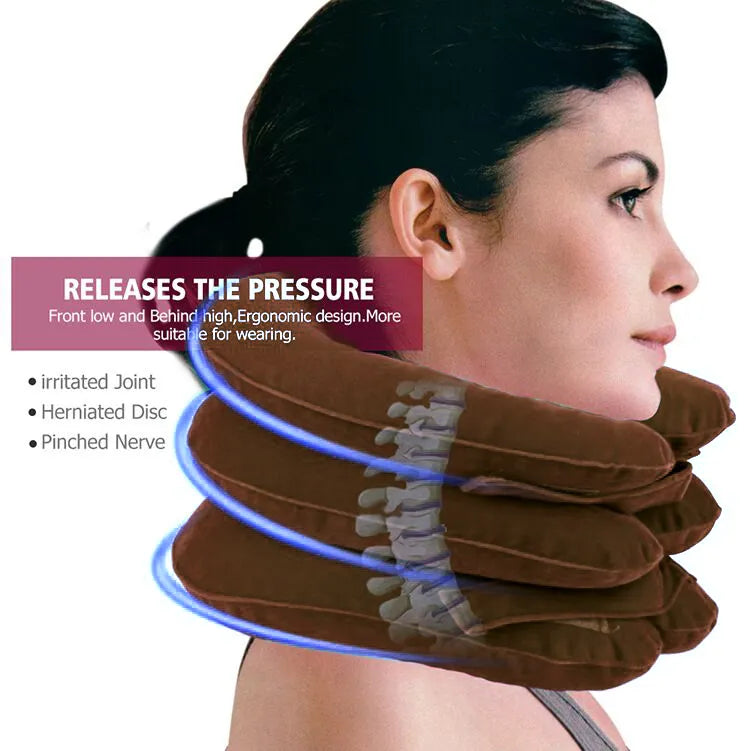 Pillow-Soft Neck Relief | Inflatable Neck Stretcher