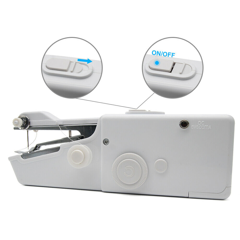 Portable Handheld Sewing Machine - Cordless Clothes Fabrics Electric Sewing Machine