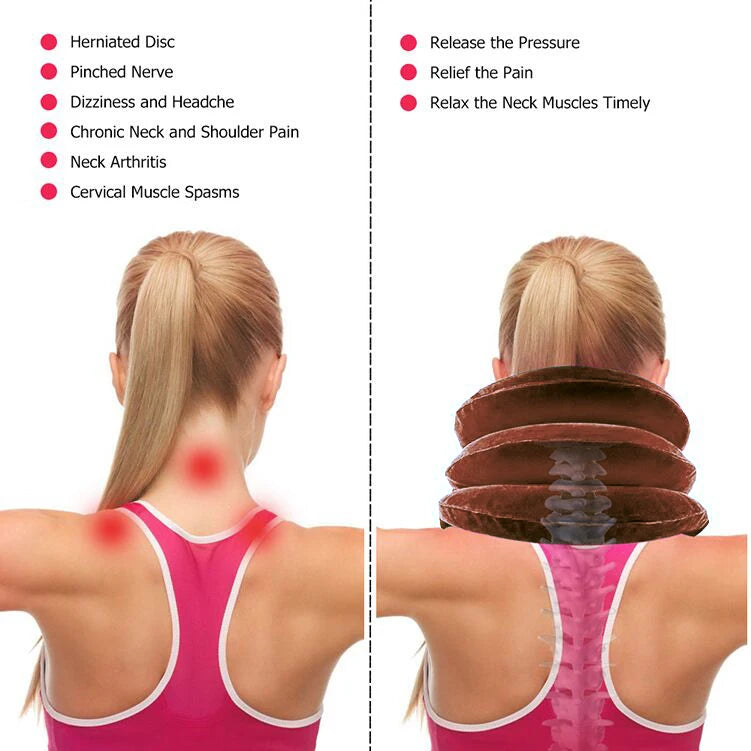Pillow-Soft Neck Relief | Inflatable Neck Stretcher