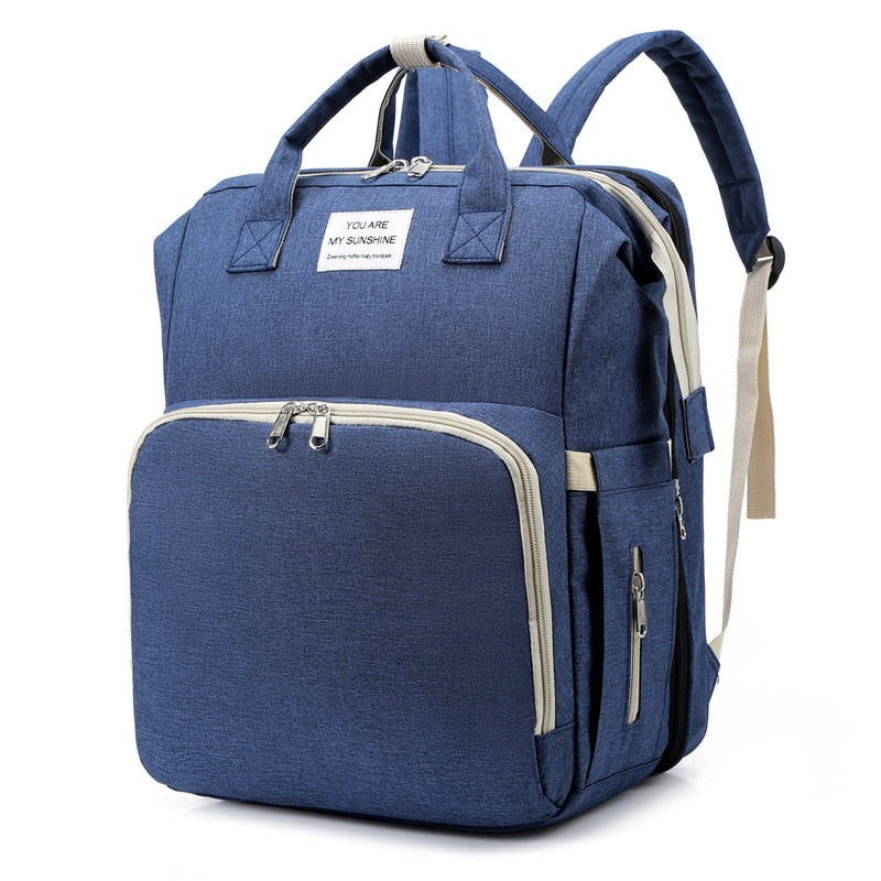 All-in-One Baby Travel Solution - Changing Bag with Crib & Waterproof Pad