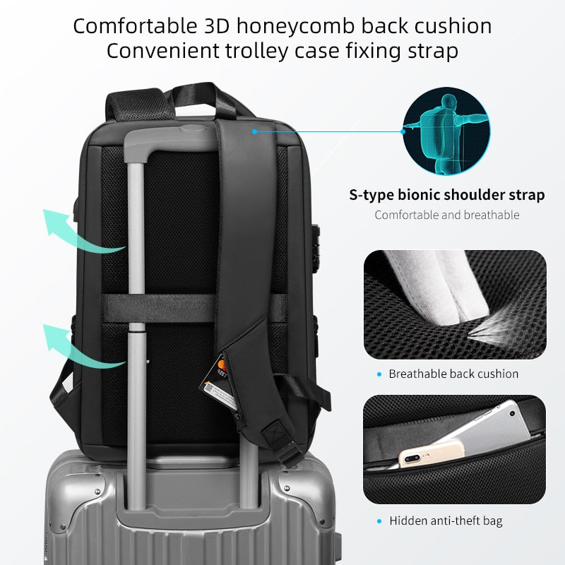 Anti-Theft Waterproof Laptop Backpack-The Ultimate Business Travel Companion