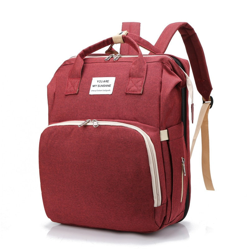 All-in-One Baby Travel Solution - Changing Bag with Crib & Waterproof Pad