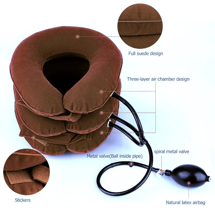 Pillow-Soft Neck Relief | Inflatable Neck Stretcher