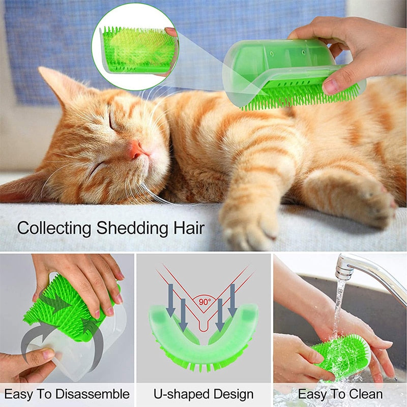 Cat Wall Corner Comb Brush Rubs