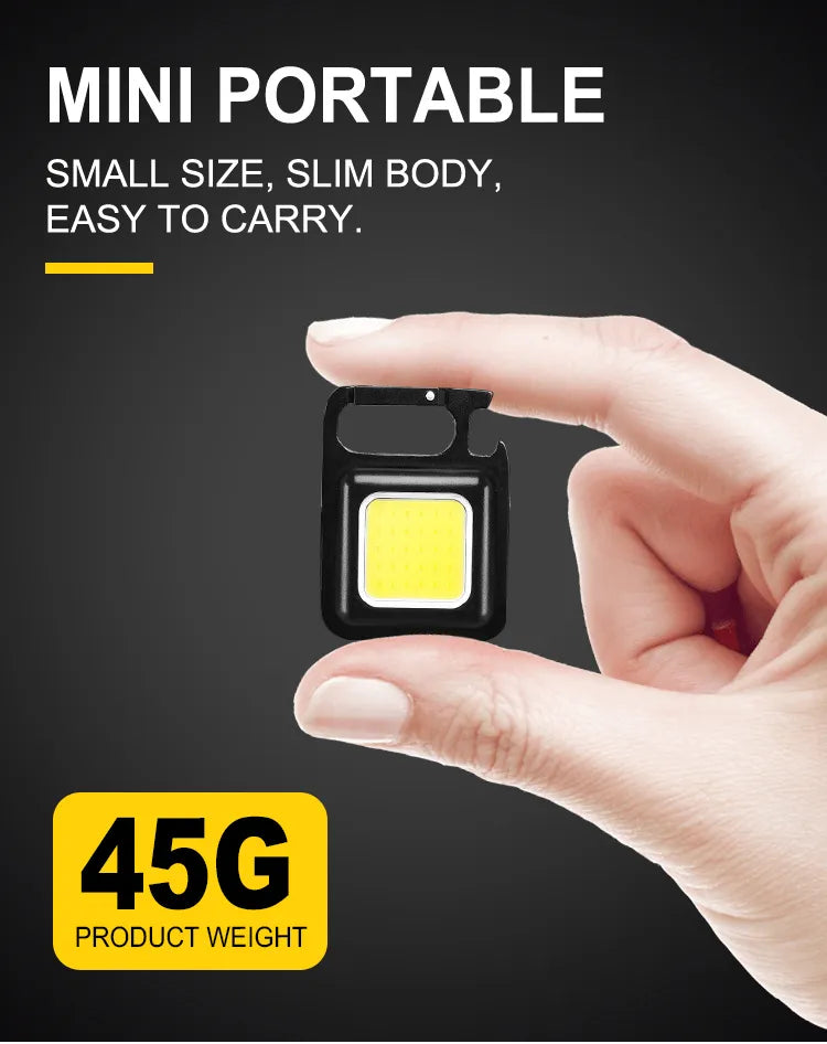 COB Flashlight Mini Portable Keychain Lamp | Portable Camping Light