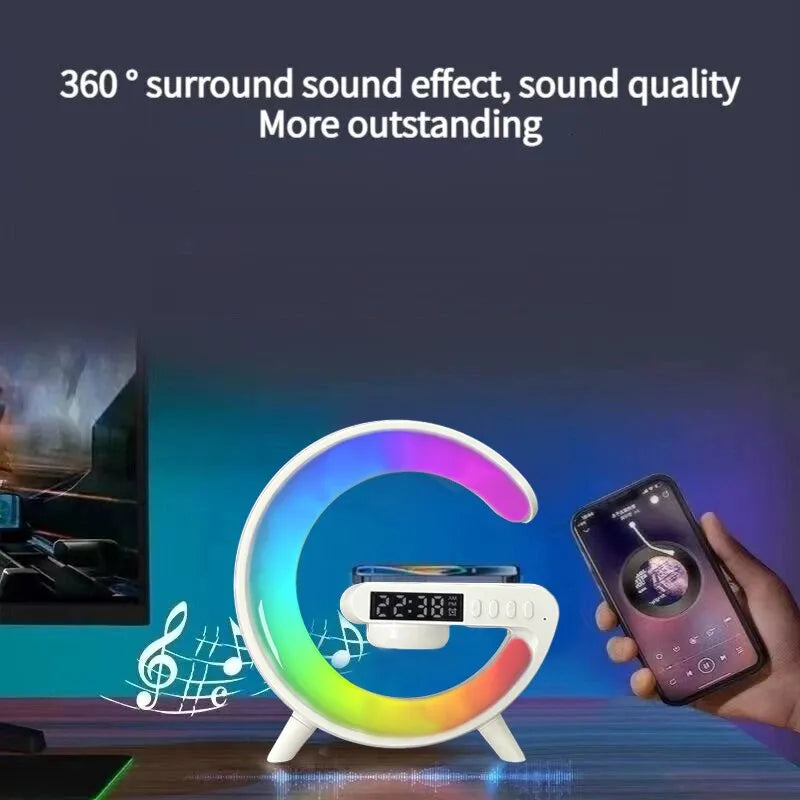 Mini Multifunction Wireless | Charger Pad Stand Speaker TF RGB