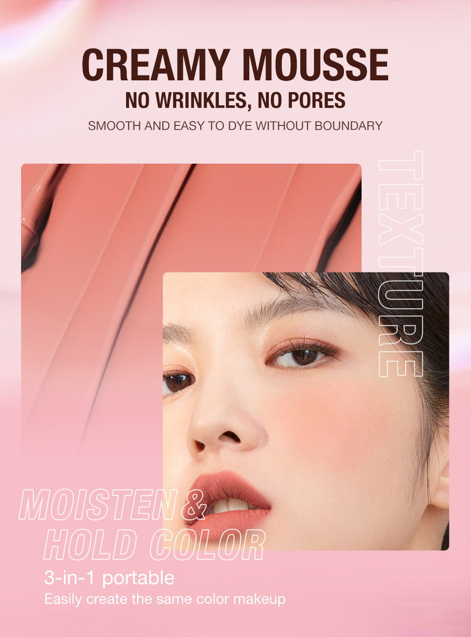 Lipstick Blush Stick 3-in-1 Eyes Cheek and Lip Tint