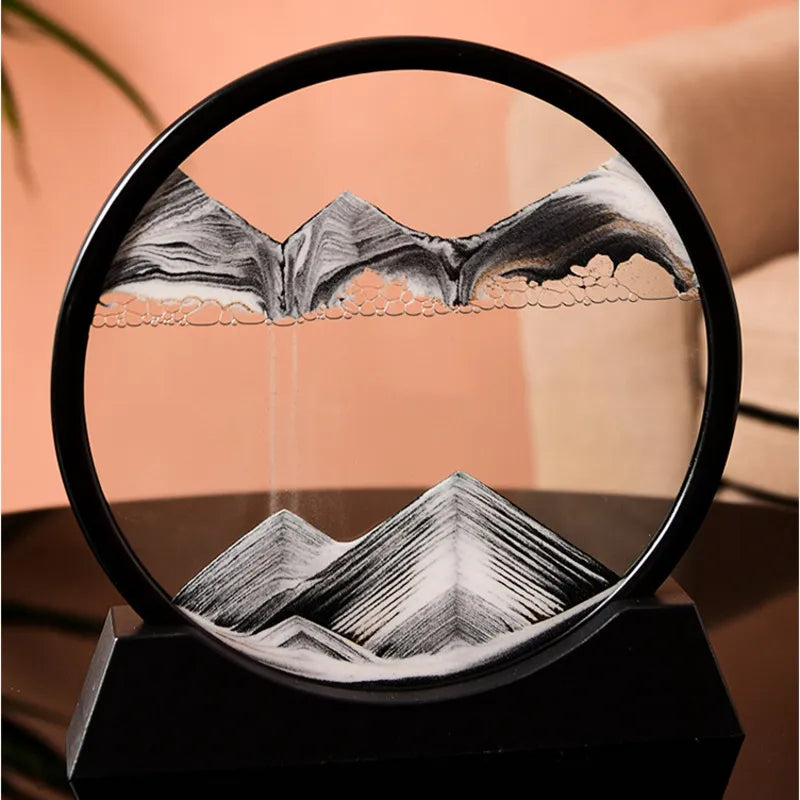 3D Moving Sand Art Picture Round