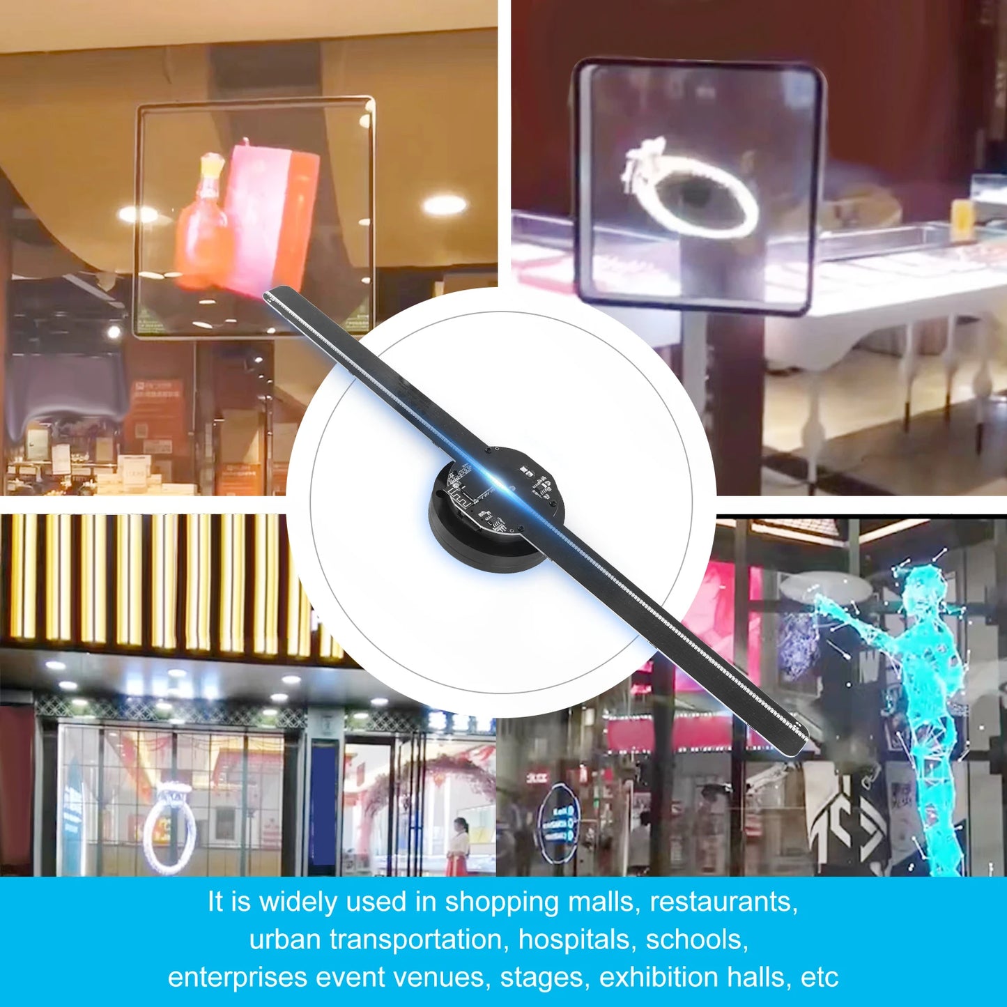 3D Holographic Projectors LED Fan Holographic
