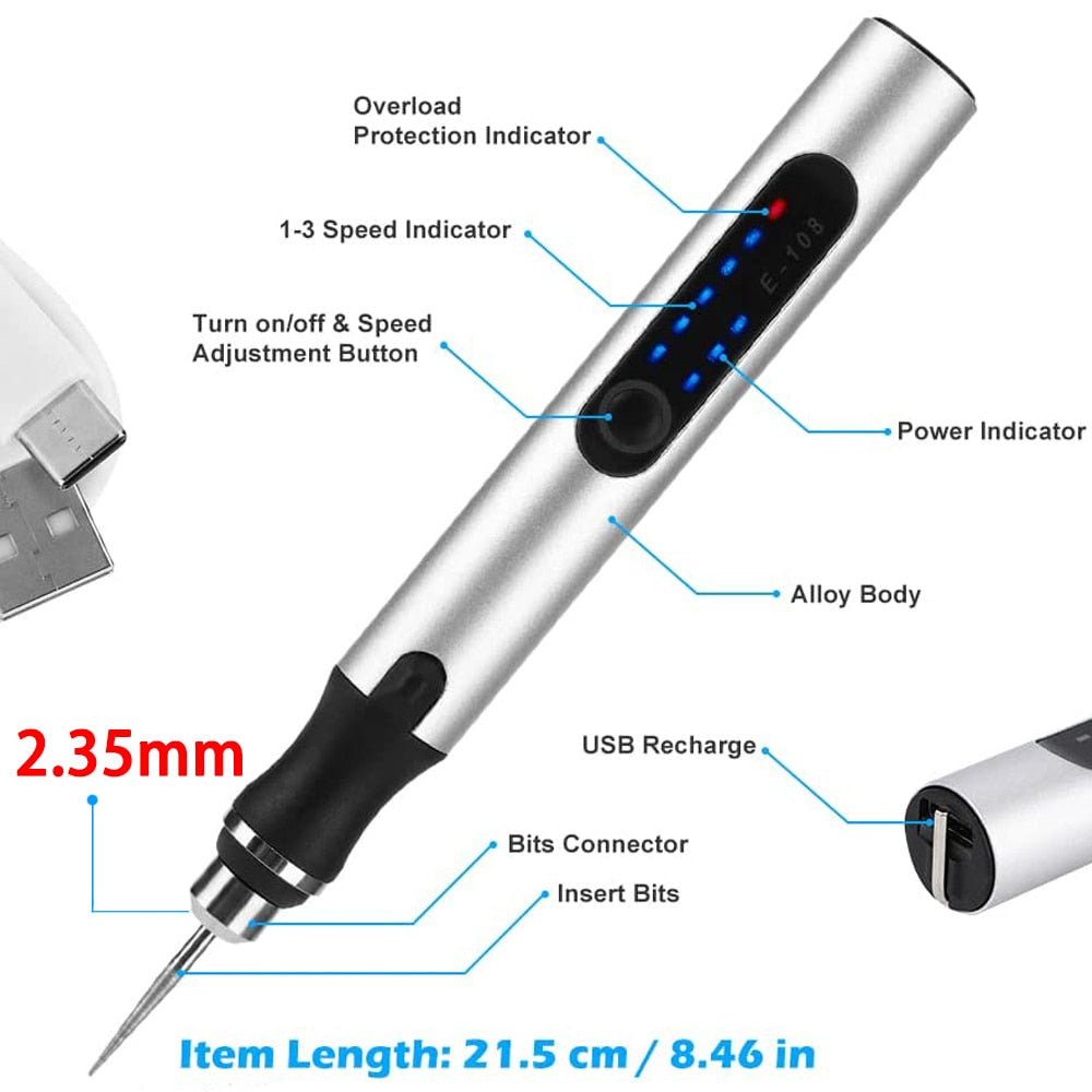 DIY Cordless Engraving Pen Tool Kit