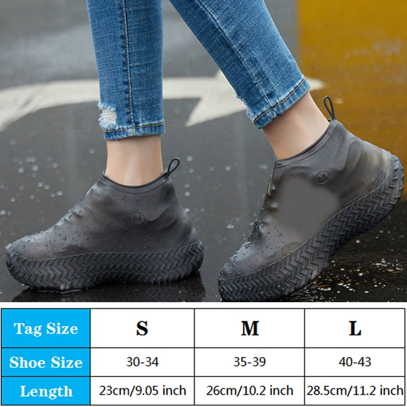 Reusable Waterproof Rain Shoes Covers Silicone Outdoor