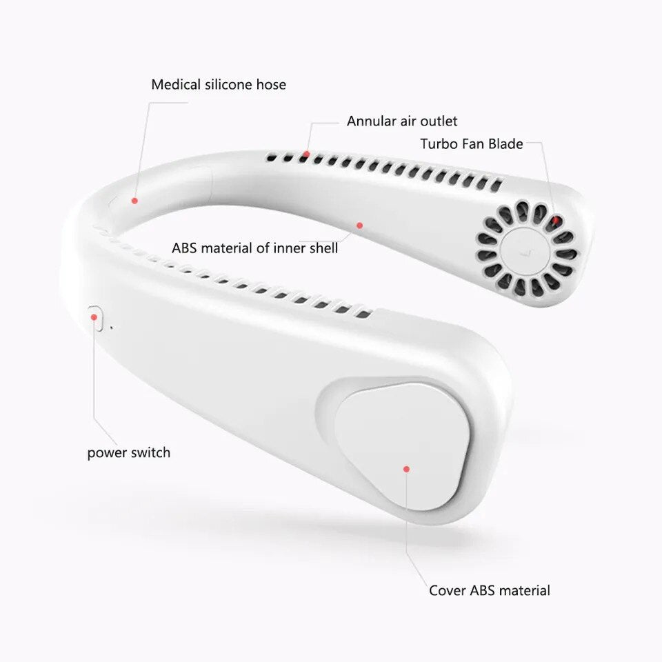 Neck Fan  Rechargeable Wearable - Cool for the Summer!