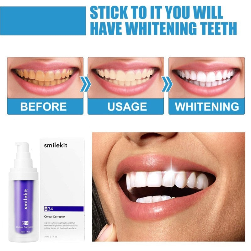 Purple Toothpaste - Say Goodbye to Yellow Stains! Hello White Teeth