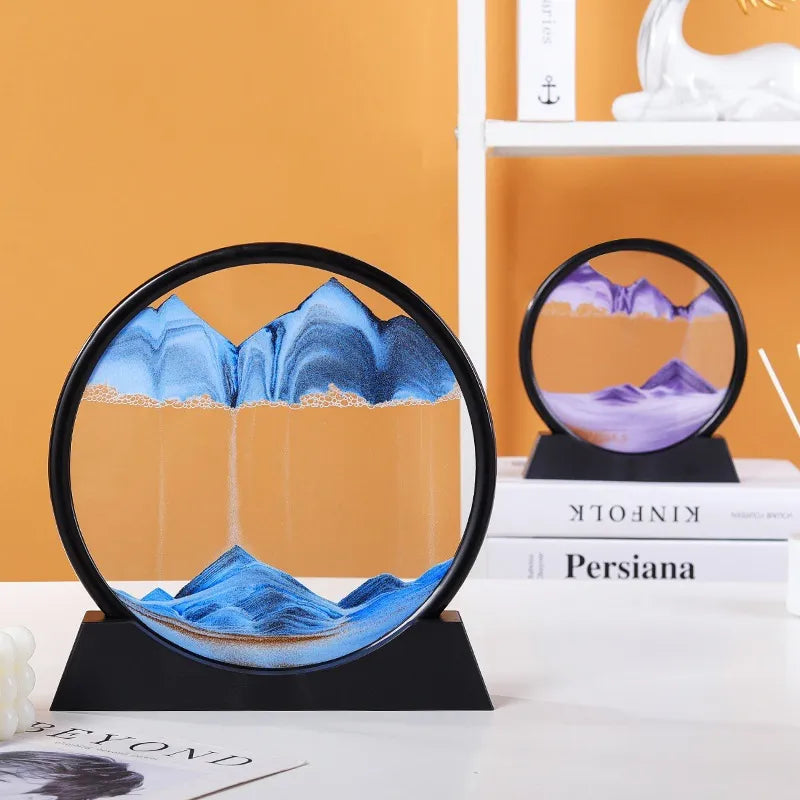 3D Moving Sand Art Picture Round