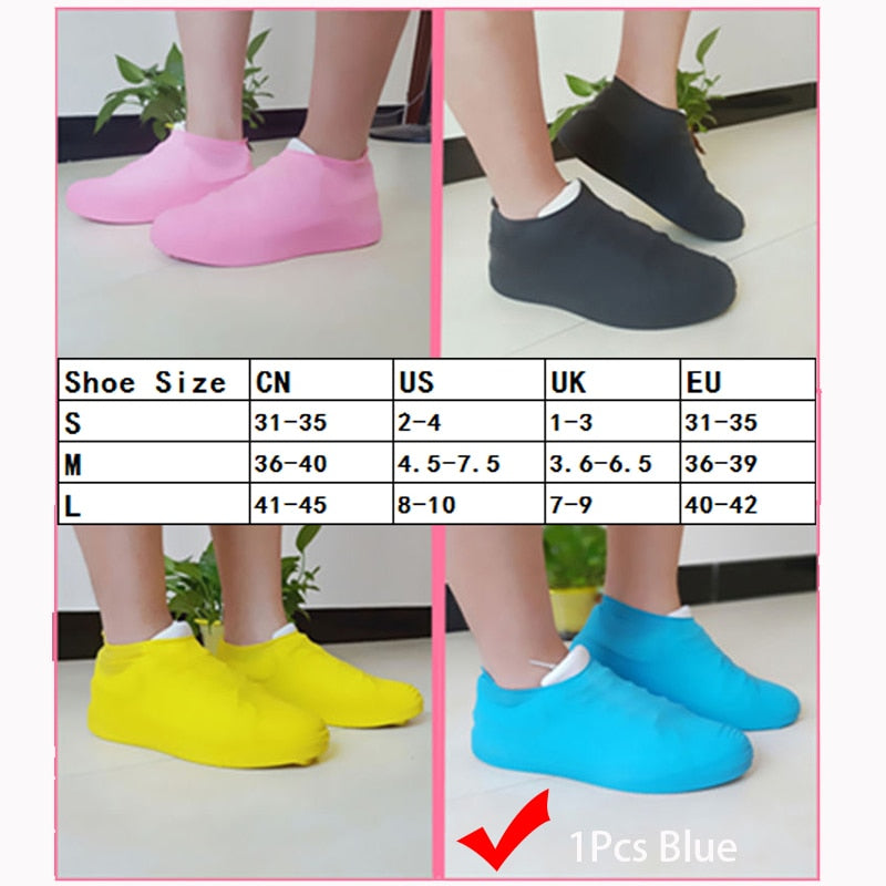 Reusable Waterproof Rain Shoes Covers Silicone Outdoor