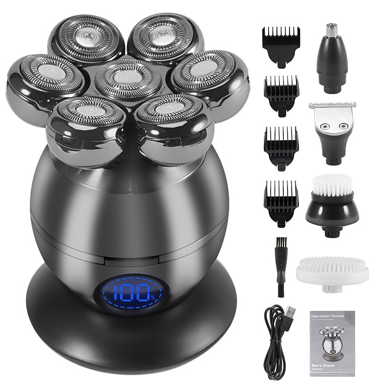 Men's Grooming Kit - Wet-Dry Electric Shaver, Beard, and Hair Trimmer