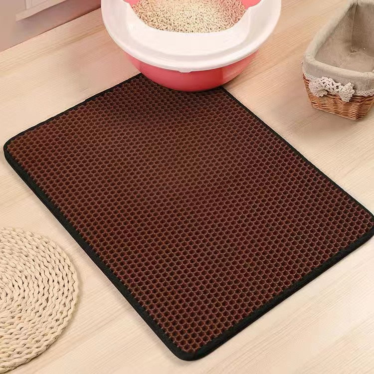 Double Layer Non-Slip Cat Litter Box Mat! 🐾