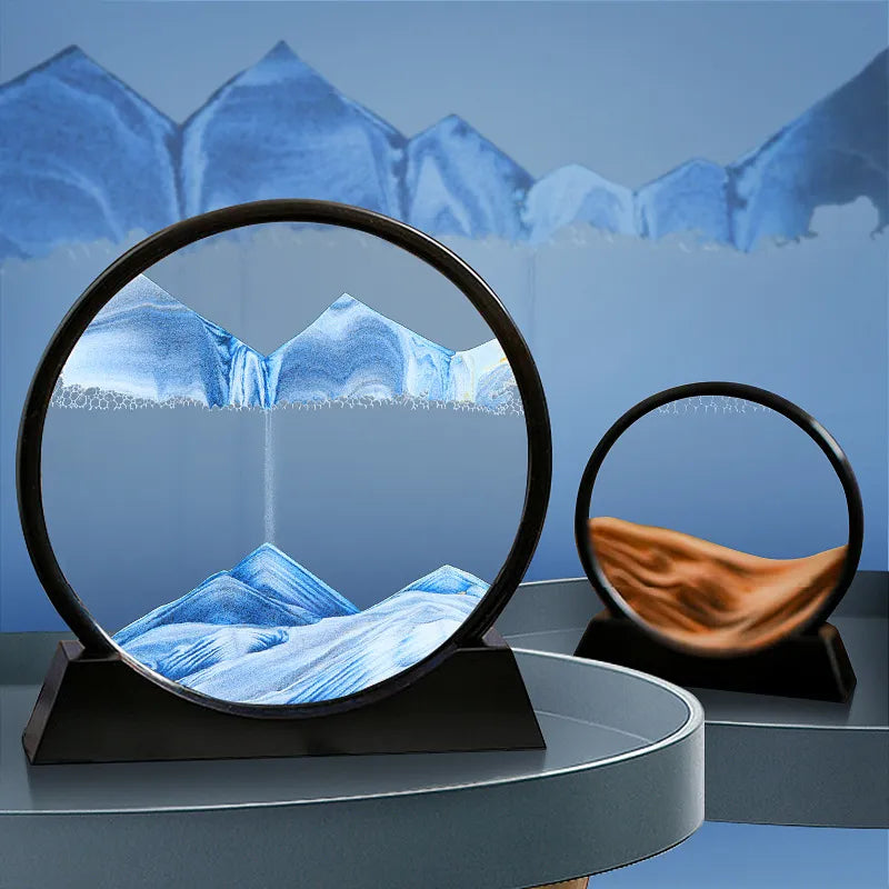3D Moving Sand Art Picture Round