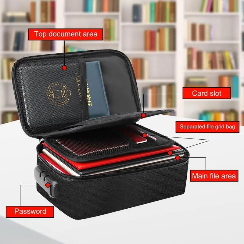 Fireproof Document Bag Safety Organizer