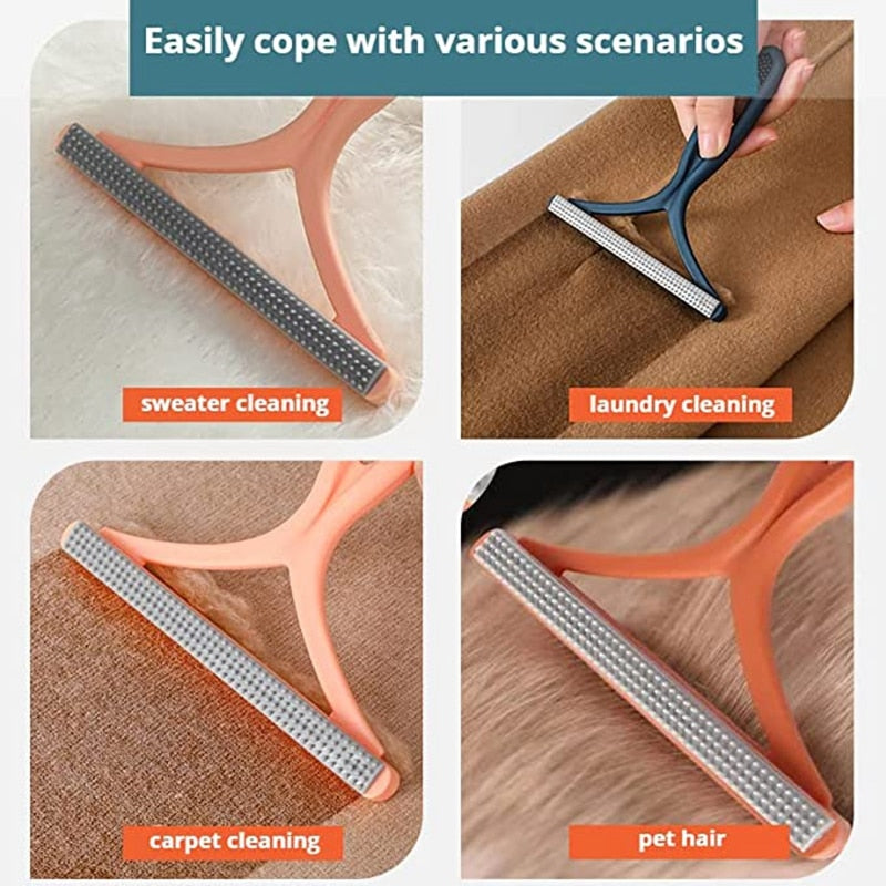 Erase Pet Hair and Lint Hassles with Silicone Double-Sided Clean Tool! 🧽🐾