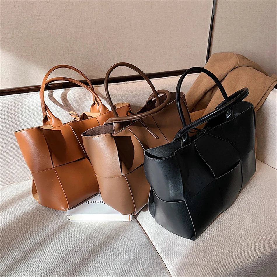 Weave Chic  Luxury Leather Totes for Stylish Women