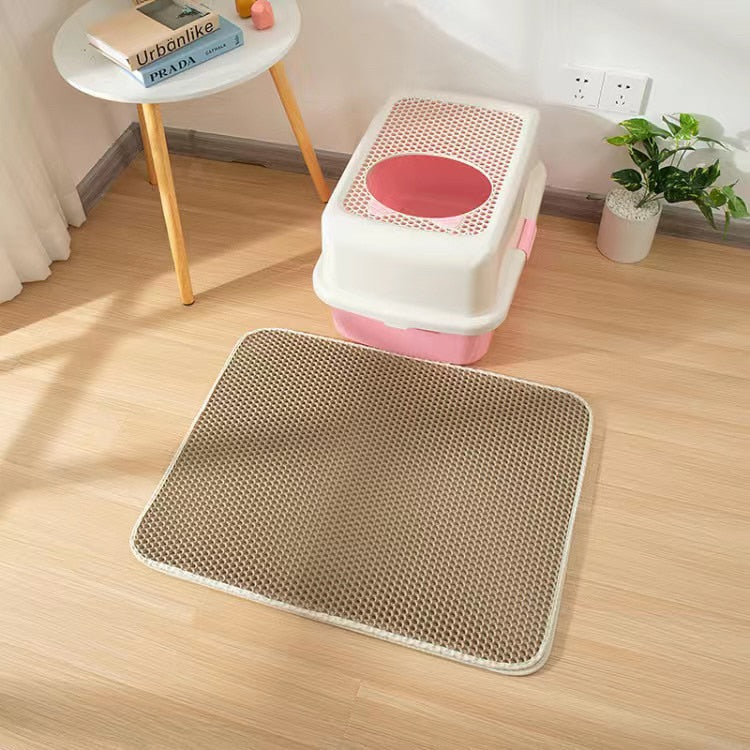 Double Layer Non-Slip Cat Litter Box Mat! 🐾