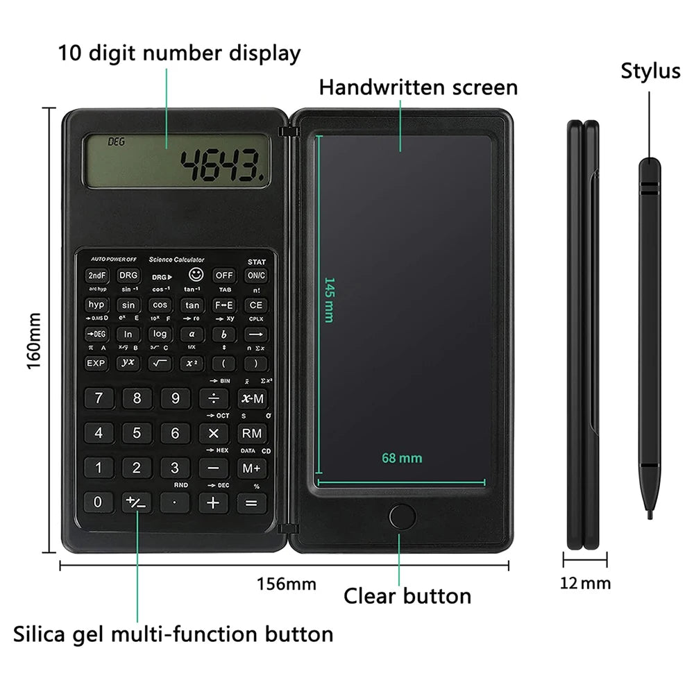 2 in 1 Foldable Scientific Calculators  | 10 Digits LCD Display
