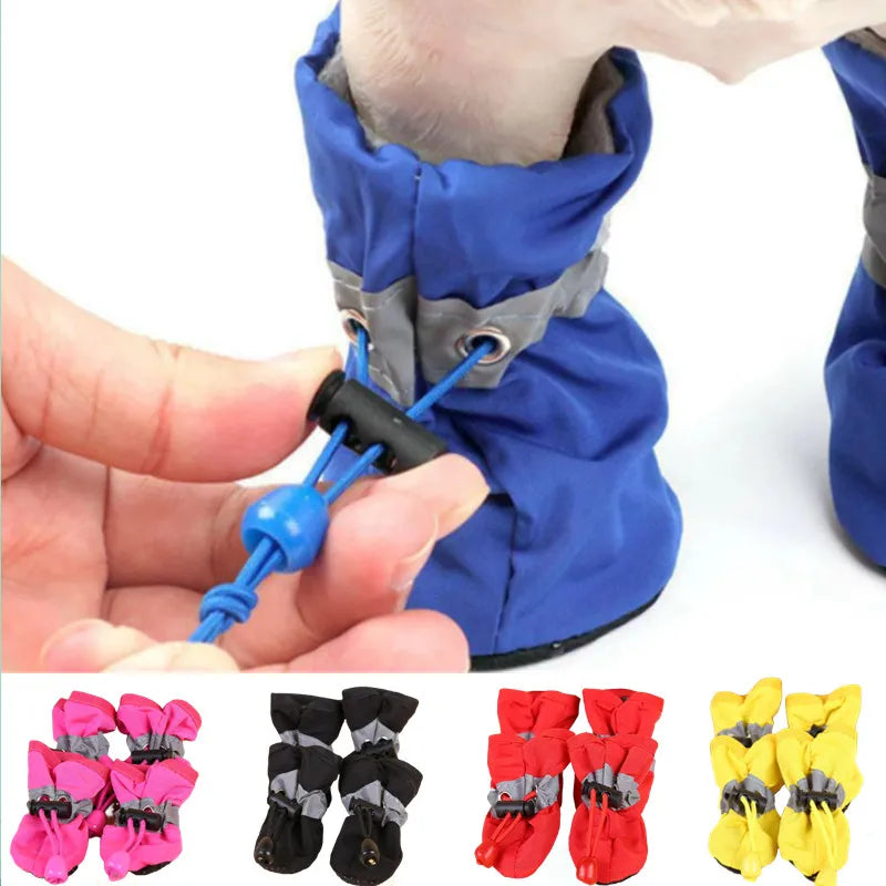 Booties Pet Paw Accessories | 4pcs/set Waterproof Pet Dog Shoes