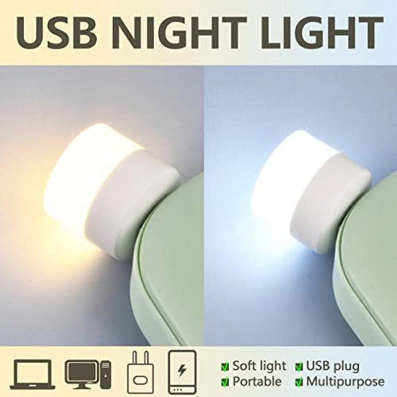 Mini USB Night Light Warm |Book Reading Light USB | 1-10PCS