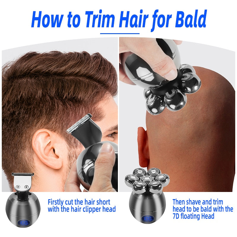Men's Grooming Kit - Wet-Dry Electric Shaver, Beard, and Hair Trimmer