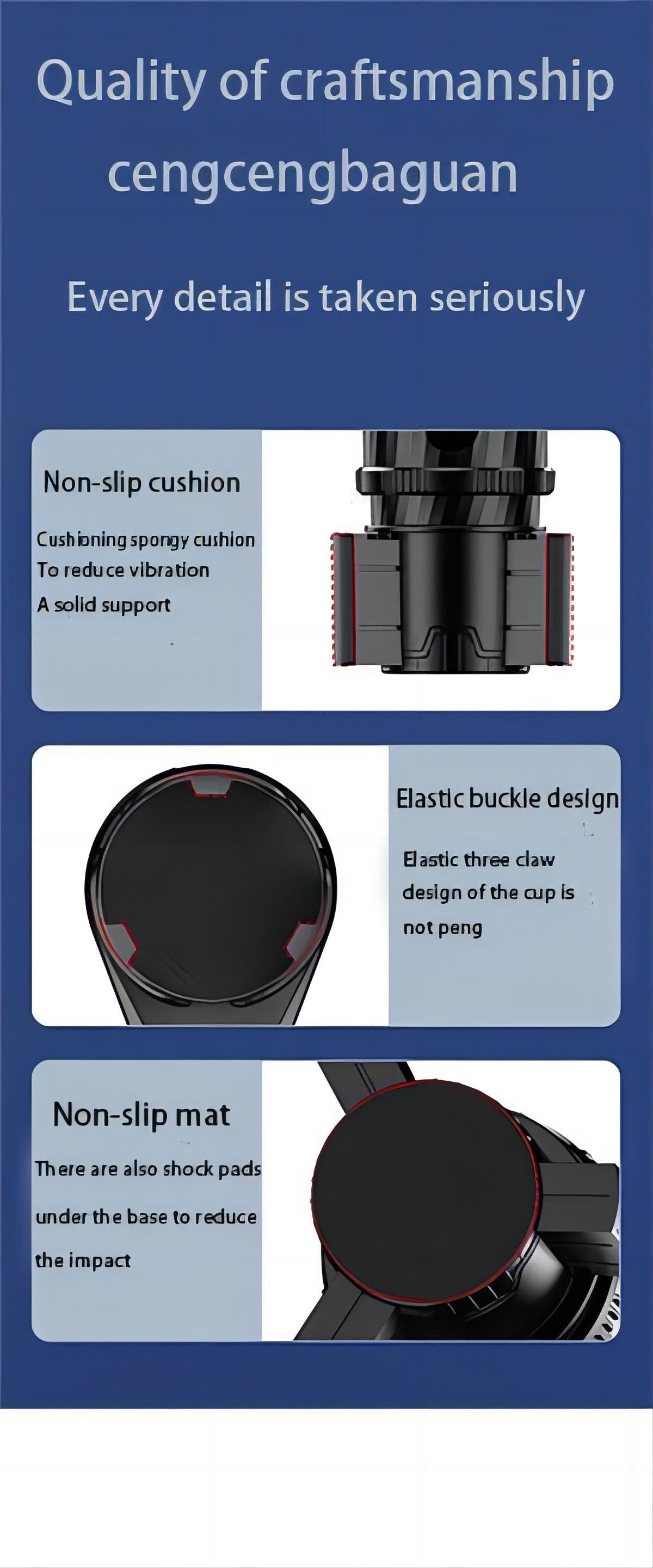 2 in 1- Car Cup Holder With Compass - 360 Rotating & Expandable