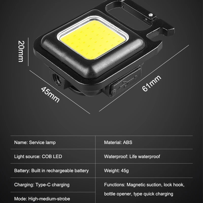 COB Flashlight Mini Portable Keychain Lamp | Portable Camping Light