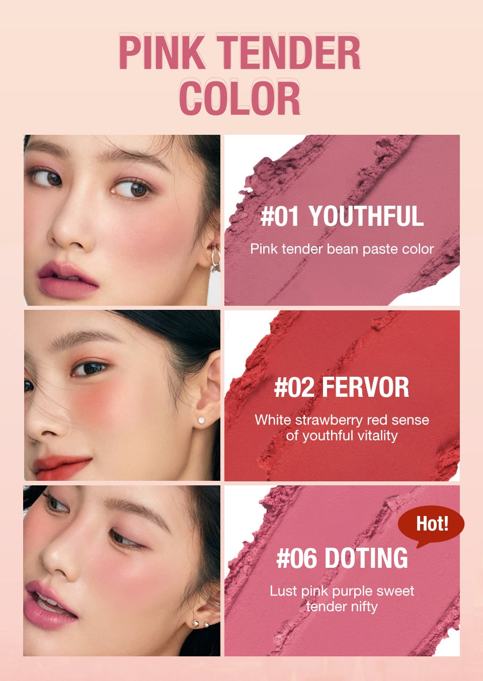 Lipstick Blush Stick 3-in-1 Eyes Cheek and Lip Tint