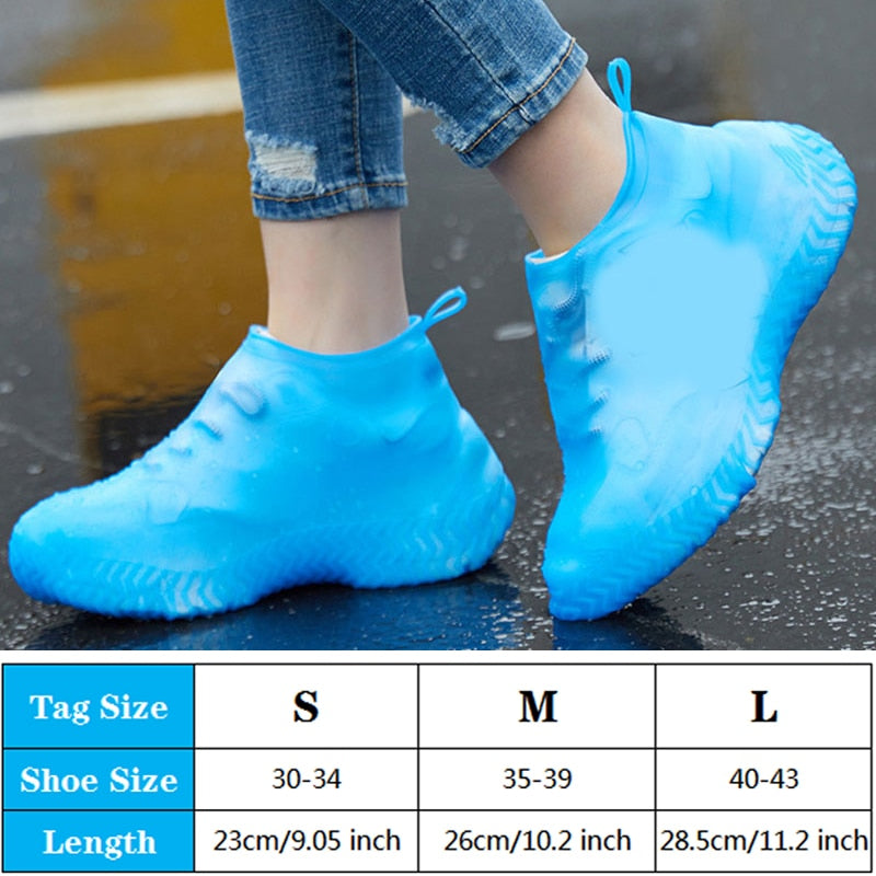 Reusable Waterproof Rain Shoes Covers Silicone Outdoor