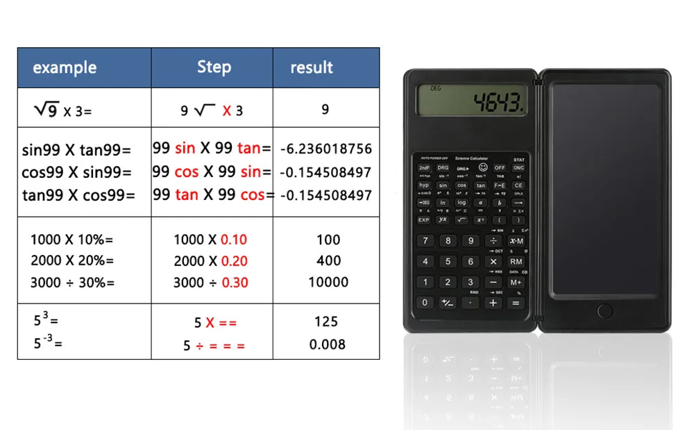 2 in 1 Foldable Scientific Calculators  | 10 Digits LCD Display