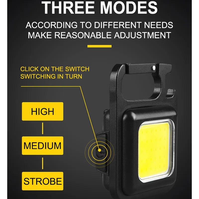 COB Flashlight Mini Portable Keychain Lamp | Portable Camping Light