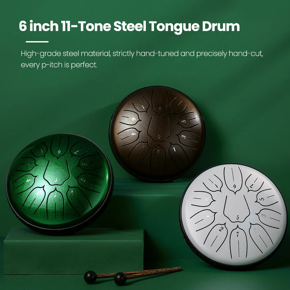 6 inch 11-tone Steel Tongue DrumCrafters Evoke Emotion with Hand Percussion
