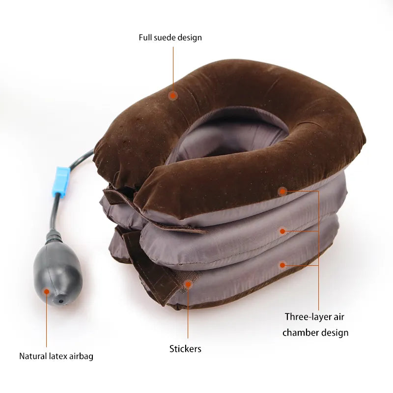 Pillow-Soft Neck Relief | Inflatable Neck Stretcher