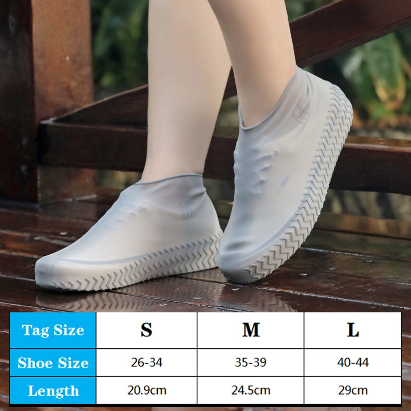 Reusable Waterproof Rain Shoes Covers Silicone Outdoor