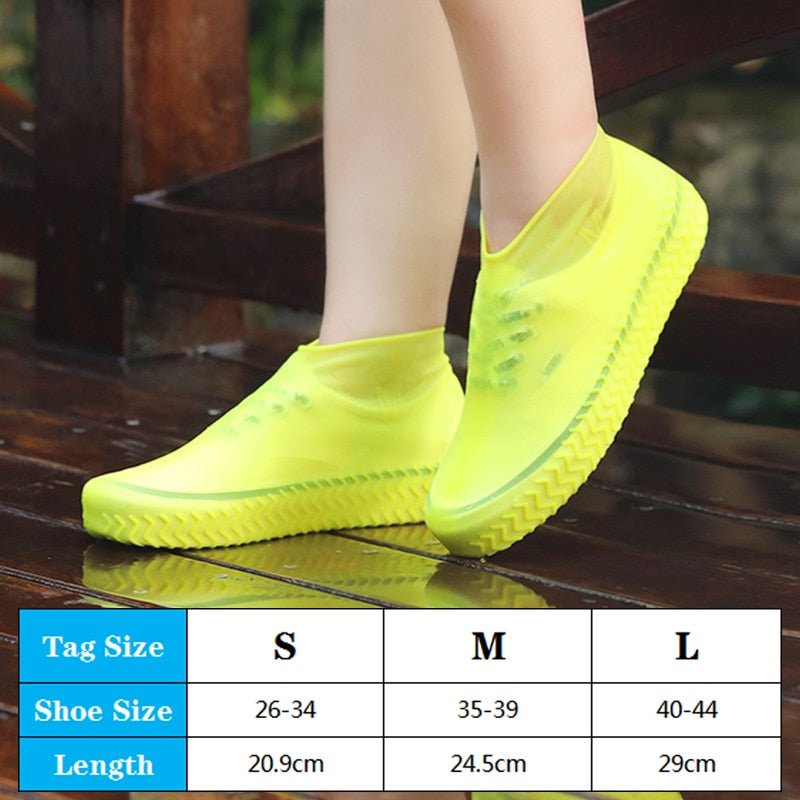 Reusable Waterproof Rain Shoes Covers Silicone Outdoor