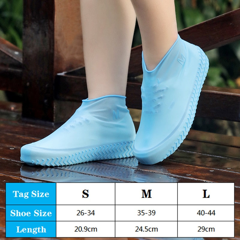 Reusable Waterproof Rain Shoes Covers Silicone Outdoor