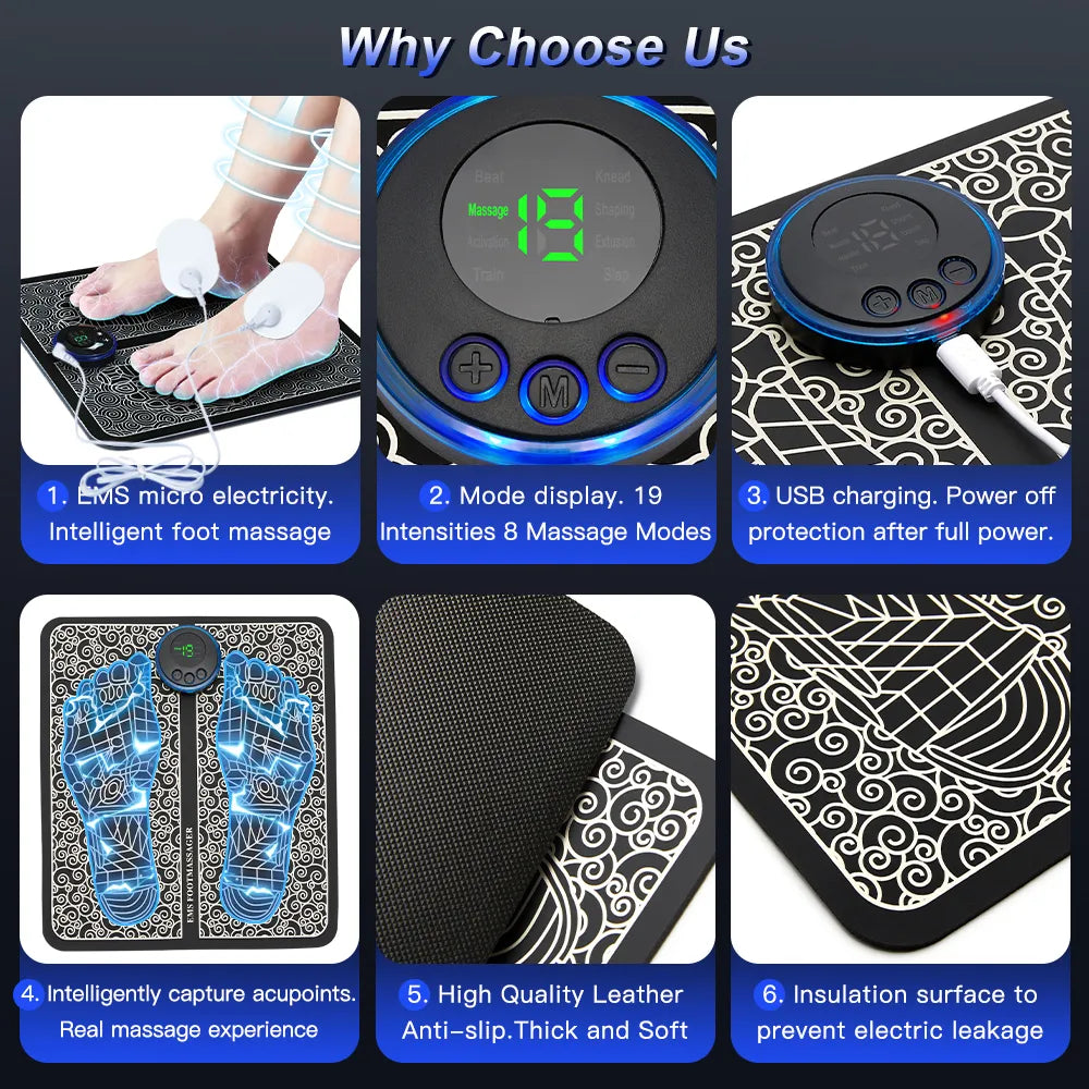 Feet-Friendly Muscle Stimulation EMS Foot Pad