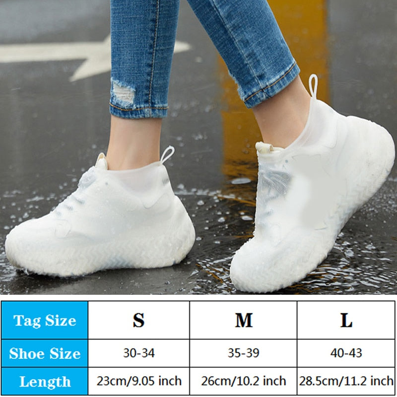 Reusable Waterproof Rain Shoes Covers Silicone Outdoor