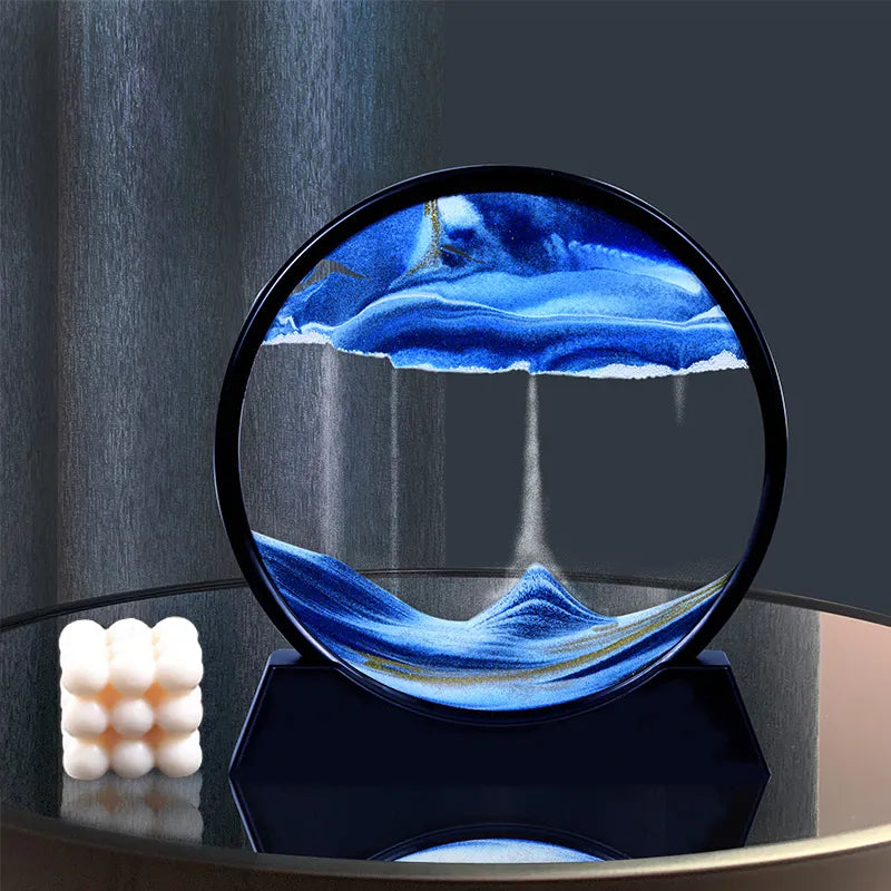 3D Moving Sand Art Picture Round